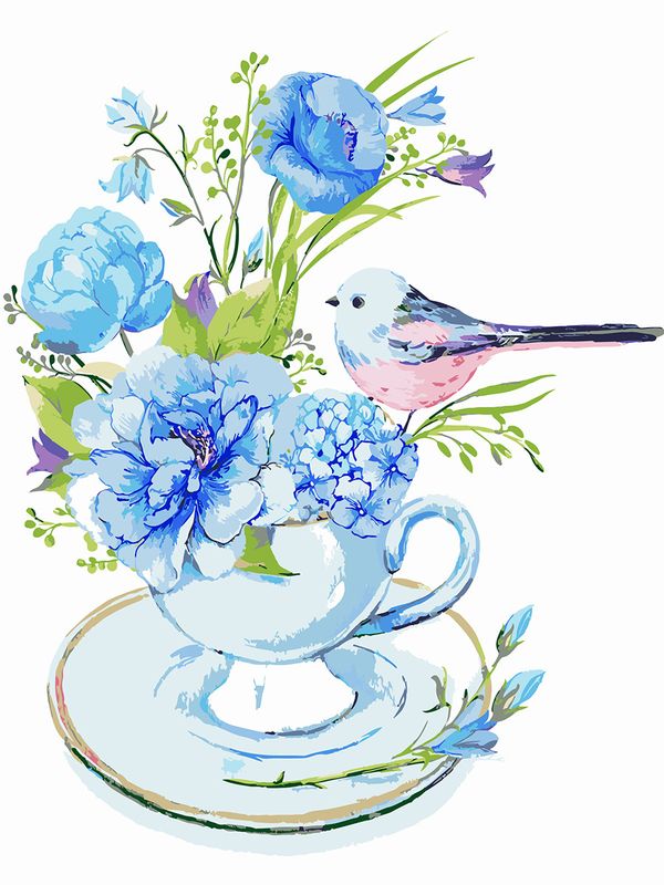 Холст для раскрашивания по номерам PNB/C3 №50, Букет из полевых цветов, 40х30 см