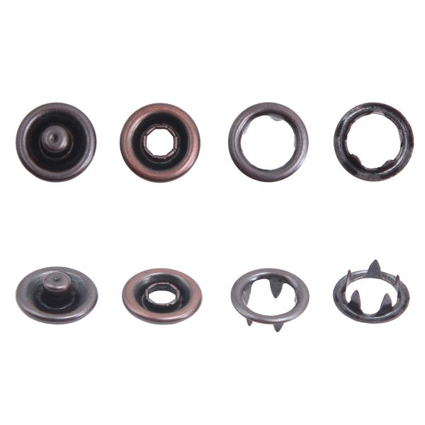 Кнопка рубашечная (джерси) открытая ⌀9.5 мм, ≈144 шт, МЕТАЛЛ, антик, NEW STAR