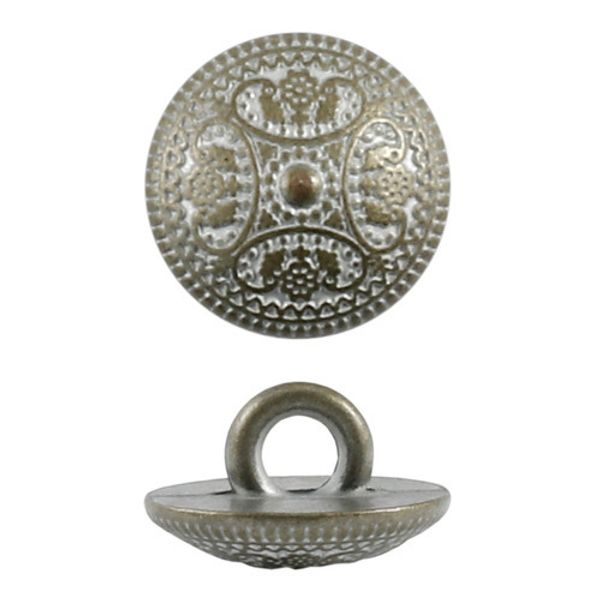 Пуговицы на ножке д-11 мм, латунь серебро 