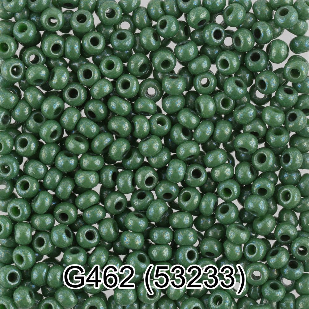 Бисер Gamma 10/0 (2.3 мм), 50 г, G462 т.зеленый, 53233, круглый 7