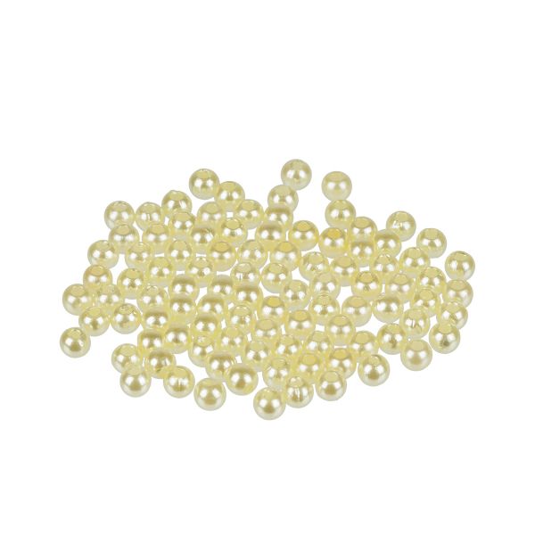 Бусины пластик ⌀4 мм, 100±5 шт, №52 кремовый, Zlatka PB