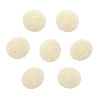 Пуговицы на ножке Розочки, 10 шт (1 белый)