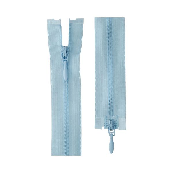 Молния спираль потайная плательная Т3 (3 мм) 2 зам., разъем., 30 см, 10 шт, №165 голубой №2, Gamma G103L2