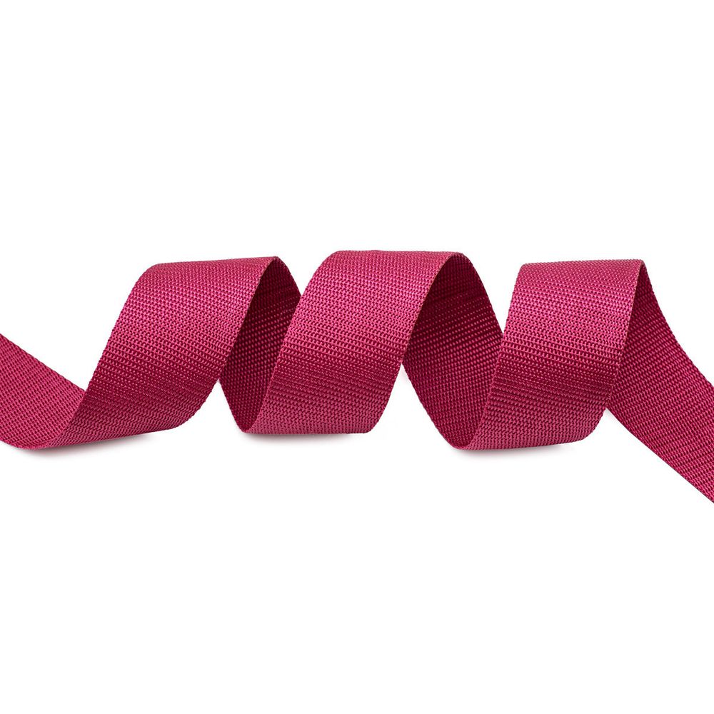 Стропа (ременная лента) 50 мм / 30 метров, толщ. 1.0 мм, [28 г/пог.м], 100% п/п, 23 бордо /TOS/