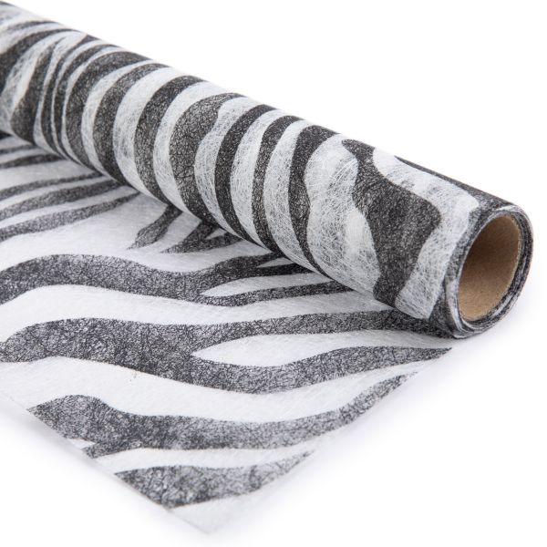 Флористический фетр 35 г/м², 2 м, 04 черно/белый (зебра), Blumentag PNW-35/1