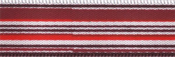 Лента атласная с рисунком 12.0 мм / 22.8±1 метра, L6/001 полоски/белый, Gamma ALP-123