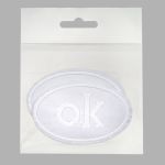 Термоаппликация овал OK 92х60мм (White (белый)), 2 шт, LA560