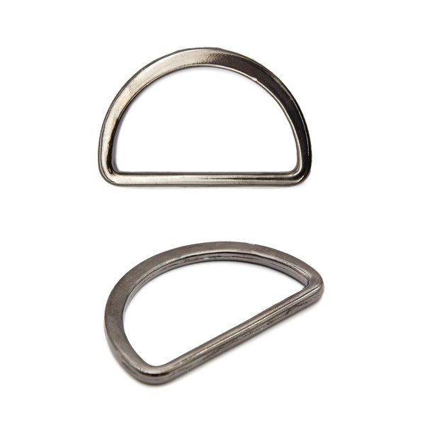 Полукольцо литое металл внутр. 40 мм (внешн. 48х30 мм), 2 шт, Hobby&Pro, чер.никель