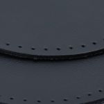 Заплатки пришивные из кожи, круг ⌀8см с перфорацией, 2 шт, 100% кожа, 05 темно-синий, 9121