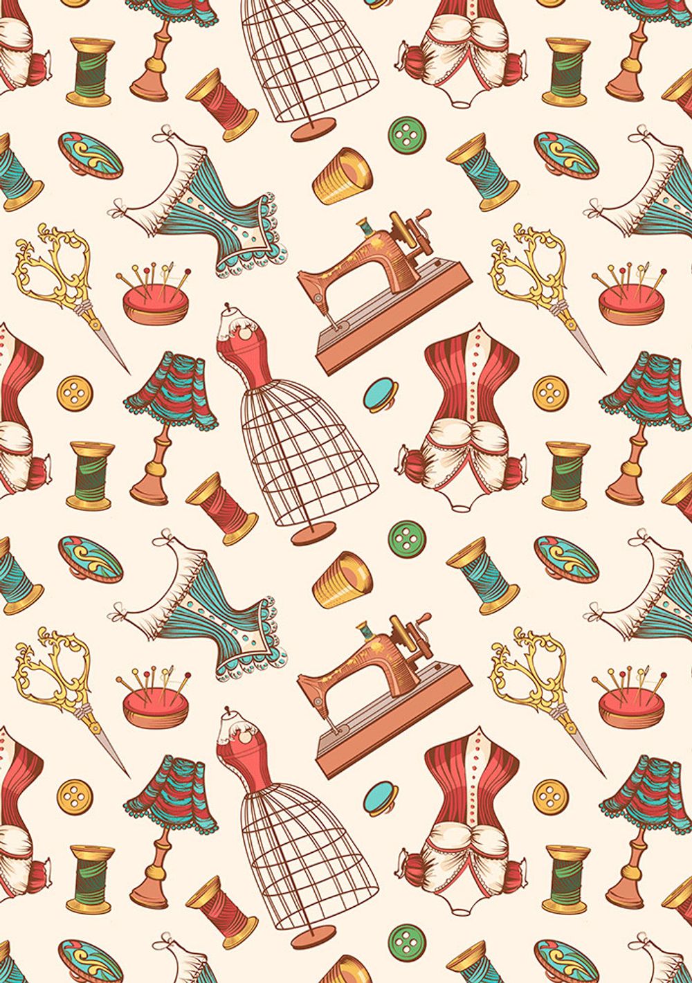 Ткань для пэчворка Peppy Век моды, рулон 112 см / 5 метров, ВМ-15 бежевый, Peppy