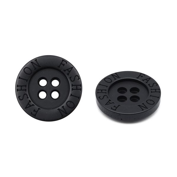 Пуговицы 4 прокола 32L (20мм), (Black (черный)), 24 шт