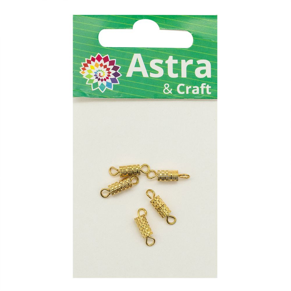 Винтовой замок, 3,8х7 мм, 5 шт в упак, Astra&Craft, золото