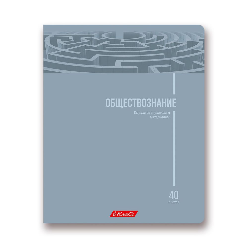 Тетрадь предметная School Life A5+ 40 л. на скобе, 10 шт, клетка, Обществознание 40ТСК5 000112, Светоч