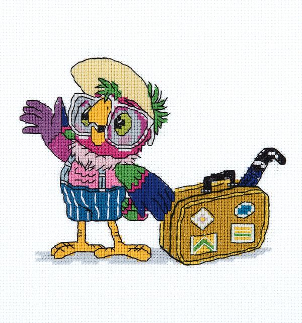 Набор для вышивания нитками Klart, Союзмультфильм. На Таити, 13.5х15.5 см