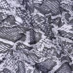 Сетка бельевая эластичная 100 г/м², шир.160 см / 1 метр, принт Питон, TBY.SZ025816, белый+черный