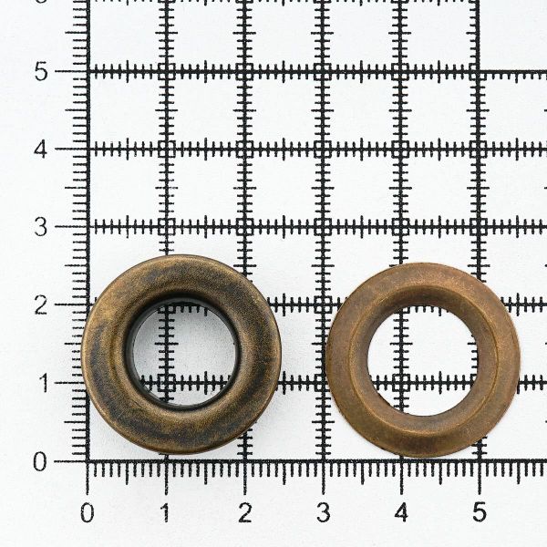 Люверсы металл ⌀13.0 мм (внутр.), h7 мм (внутр.), №28, металл, New Star, антик, уп≈100 шт