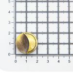 Часть кнопки Альфа (S-образная) ⌀20 мм (A-часть), 5/20 ограничитель металл, латунь, 20 шт