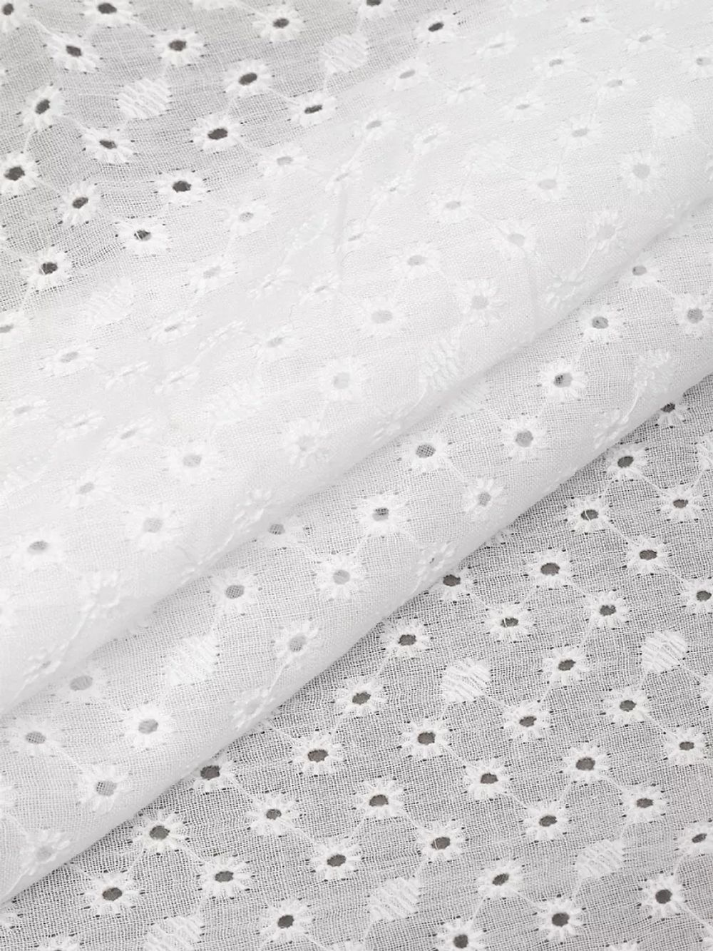 Ткань шитьё (прошва) 100 г/м², 150 см / 15 метров, TBY.Emb.2 белый