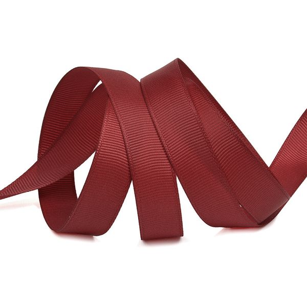 Лента репсовая (в рубчик) 15.0 мм, 260 бордовый, уп. 27,4м