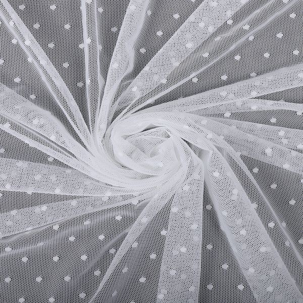 Сетка бельевая эластичная 65 г/м², шир.160 см / 188 метров, Мушка TBY.00128.01, цв.01 белый /00128.01/