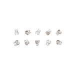 Зажим для узла 4 мм, 50 шт (5х10 шт), 01 под серебро, Zlatka FMK-J01