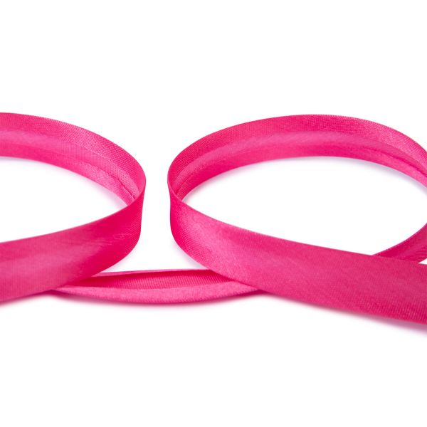 Косая бейка атласная 15 мм / 132±1 метра, 098 т.розовый, Blitz BKE-15P