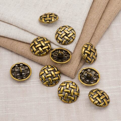 Пуговицы на ножке 28L=18 мм, металл, Bronze (бронза), 10 шт, MP11