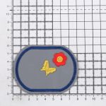 Термоаппликация светоотражающая Цветок и бабочка, 79х58 мм, цветной, LA451, 2 шт