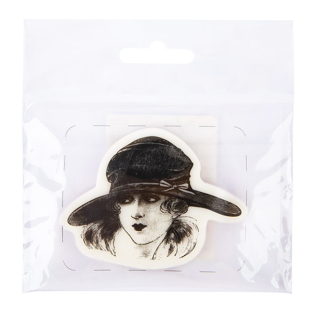 Штамп 5.8х7.2 см, 06 Девушка в шляпе, Mr.Painter TSM-01