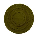 Набор заплаток пришивных из замши, круг ⌀4см, 6см и 8см, с перфорацией, 3 шт, 100% кожа (33 хаки), 59401