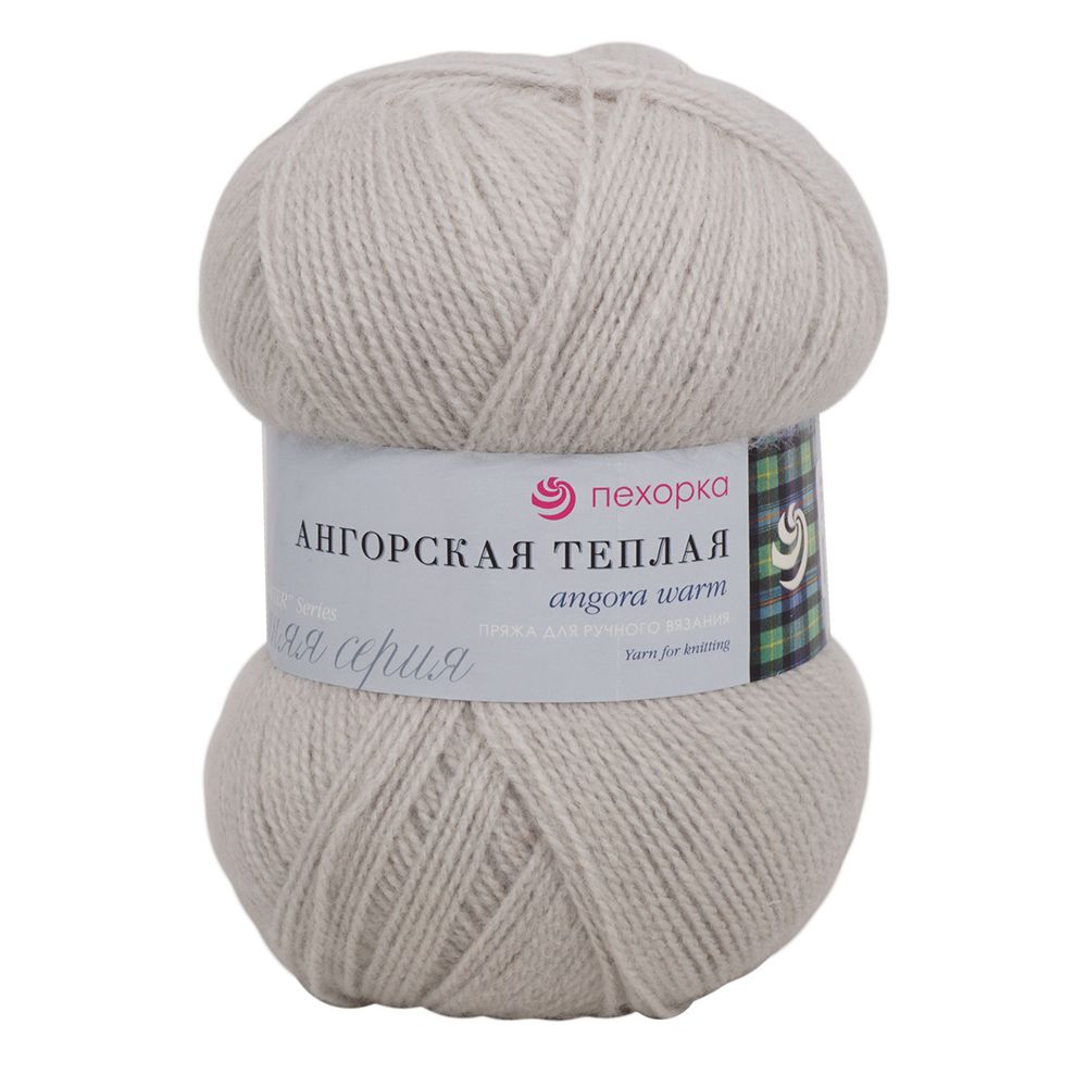 Пряжа Пехорка Ангорская теплая / уп.5 мот. по 100 г, 480 м, 08-Св.Серый