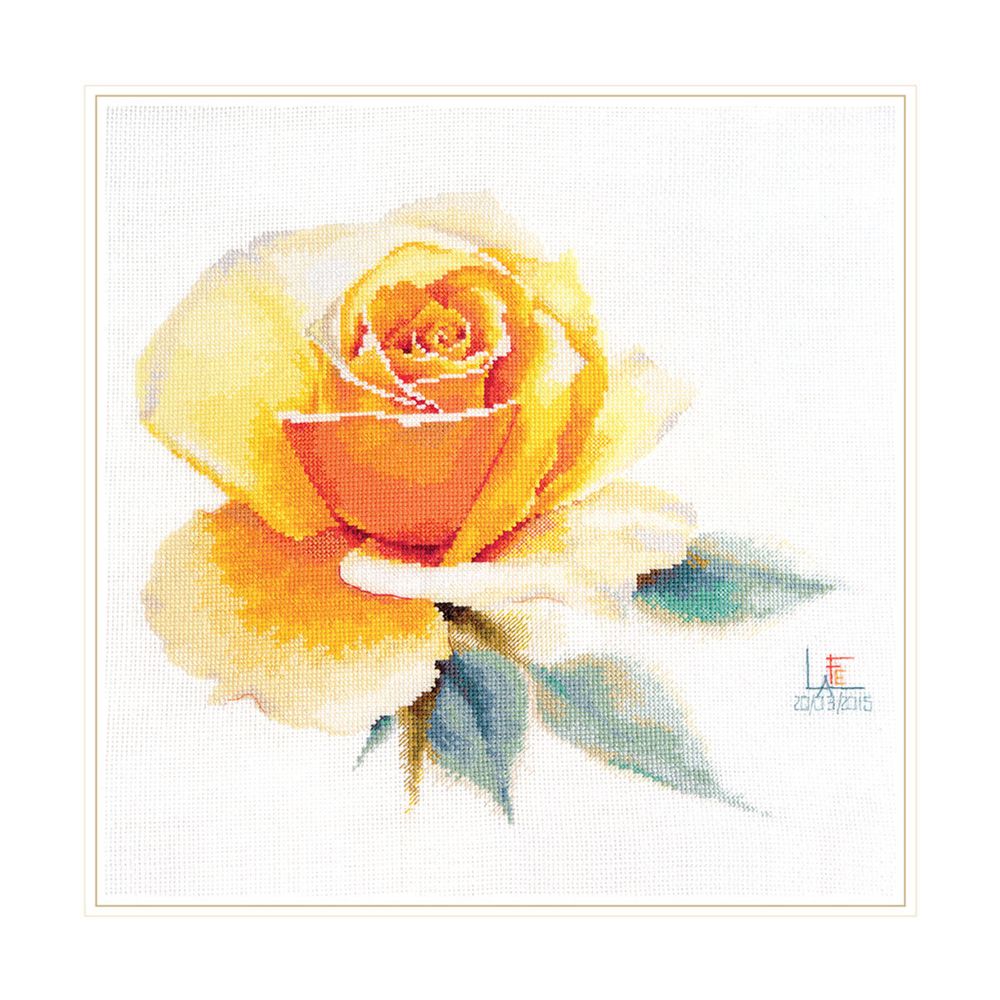 Алиса, Акварельные розы. Желтая элегантная 24х26 см