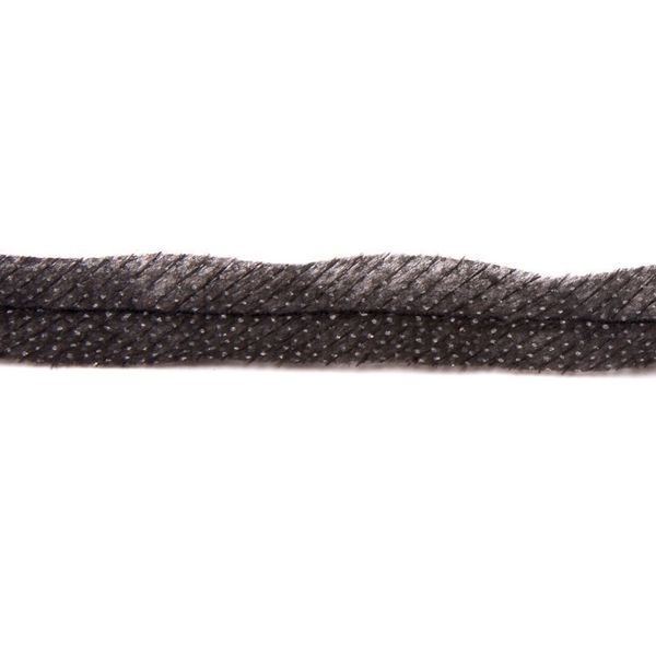 Лента клеевая нитепрошивная по косой со строчкой 45 г/м², 15 мм, точечный клей PA+PES, 100 метров, черный, LK4YP45, Danelli, OEKO-TEX®