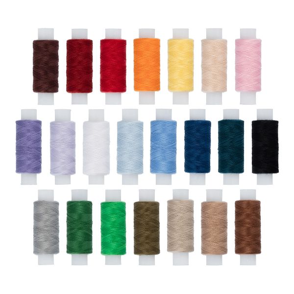 Нитки армированные 35ЛЛ, 200 м, КН ассорти 22 шт, в пластик. коробке, Красная нить