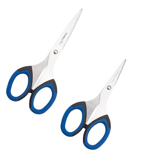 Набор ножниц для дома и офиса, силиконовые ручки SOFT, 14см/16,5см, Hobby&Pro