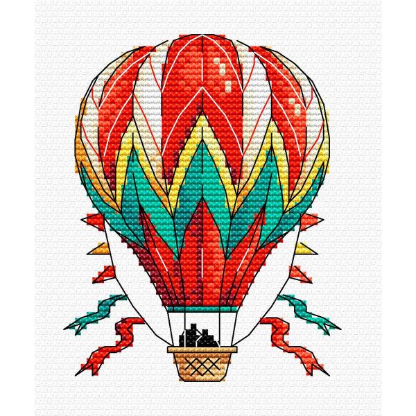 Набор для вышивания нитками МП Студия, Небесный тихоход 11х9см