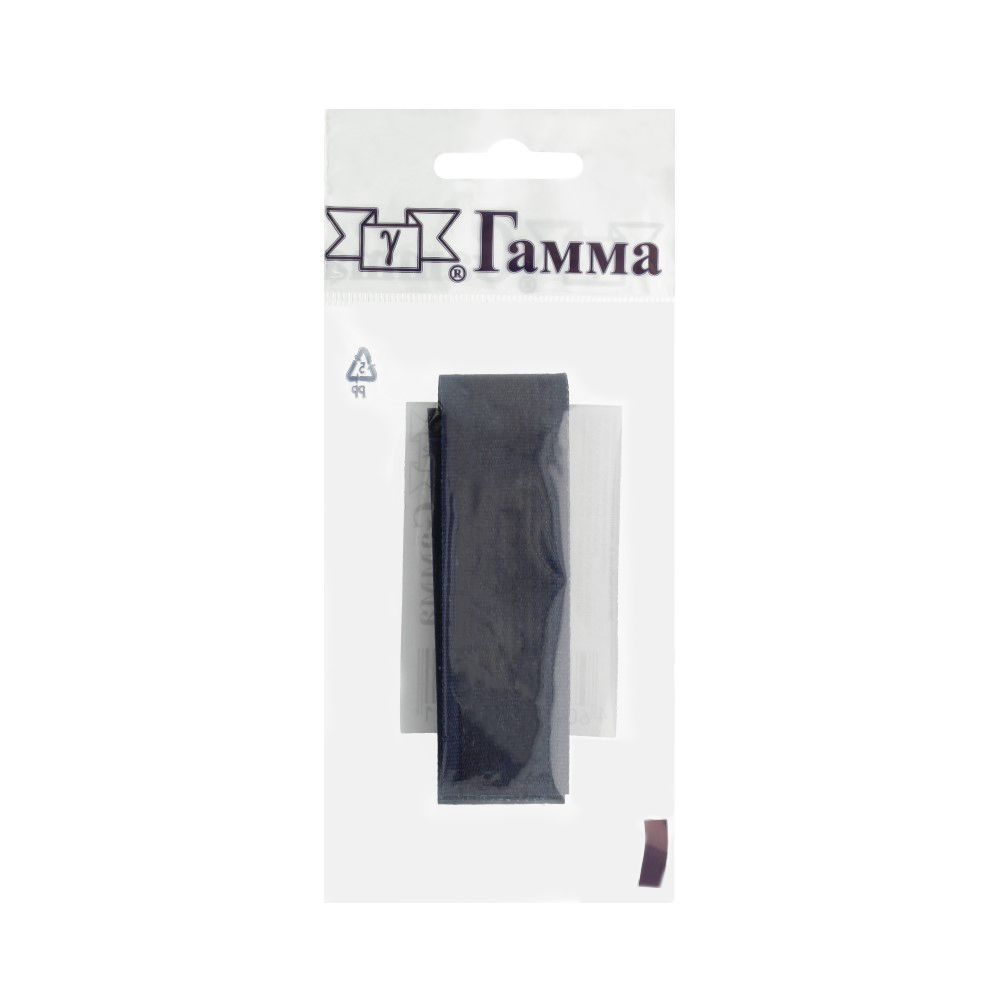 Лента контактная липучка фасовка (велкро) пришивная 25 мм / 5 шт по 25 см, 114 т.синий, Gamma LG-25, ПАРА (крючок+петля), качество "B"