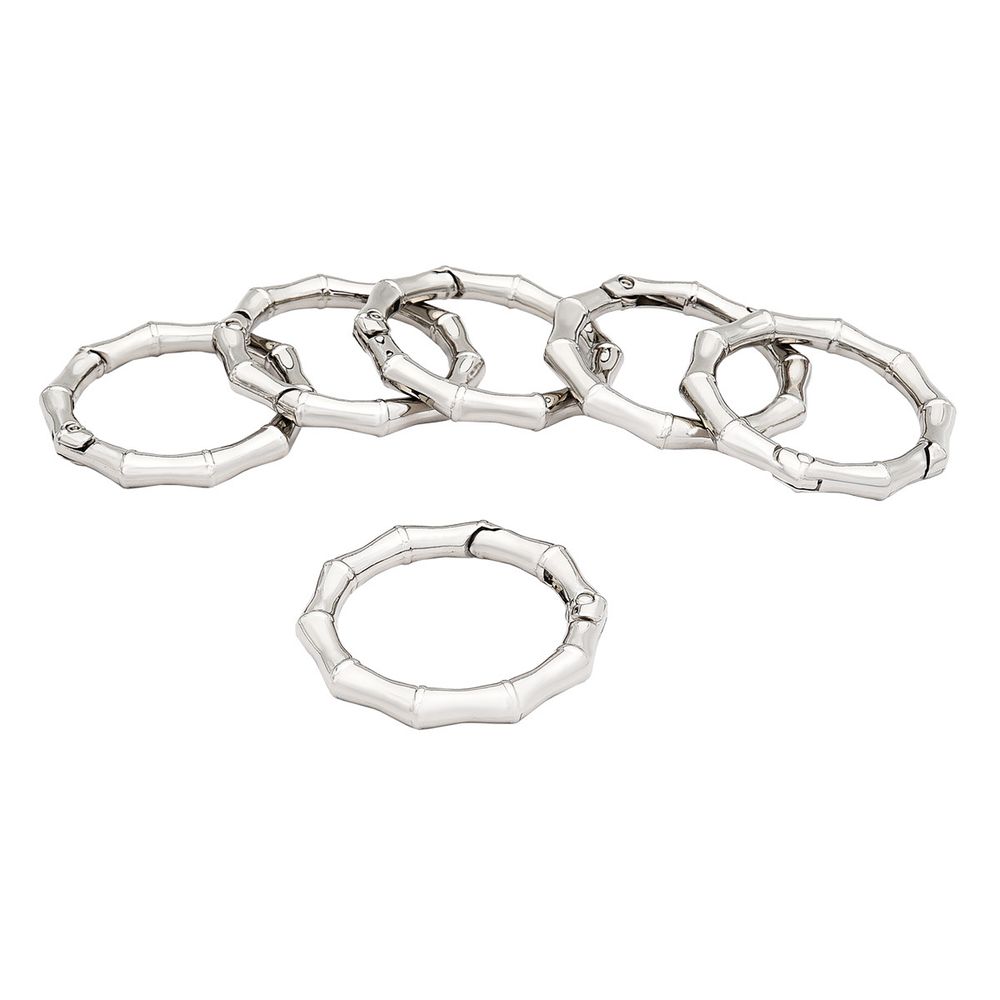 Карабин металл кольцо ⌀32 мм, декоративный, серебро (никель), MB_2231, 6 шт