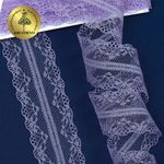 Кружево отделочное в стиле "трикотаж" 40 мм, 150-1, цв.07 сиреневый, 9.14м