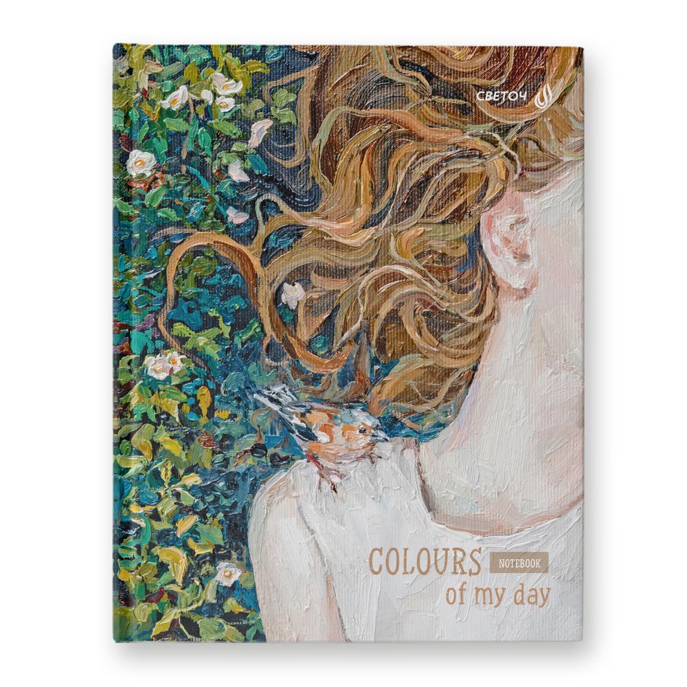 Бизнес-блокнот, матовая ламинация + выбор.лак, A5+ 80 л. 22 шт, клетка, Ветер в волосах 000944, Светоч 80ББТ5_93_5_1