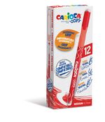 Ручка стираемая гелевая OOPS ⌀0.7 мм, 0.7 мм, 12 шт, 43039/03 цвет чернил: красный, Carioca