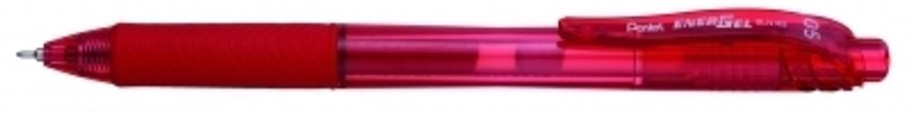 Ручка гелевая автоматич. Energel-X 0.5 мм, 12 шт, BLN105-BX красный стержень, Pentel