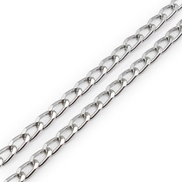 Цепь алюминиевая 11,6х6,7 мм, 10 м, никель