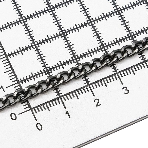 Цепь алюминиевая 5,4х4,4х10м (черный никель), К18601