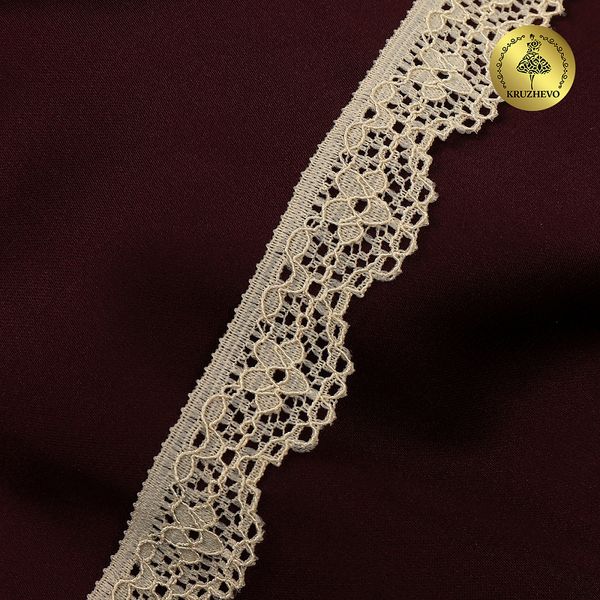Кружево эластичное (стрейч) 8031 15мм цв.L126 бежевый, 50м, Kruzhevo