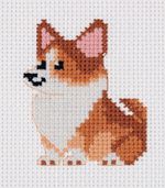Набор для вышивания нитками Klart 12-043, Корги 9.5х11 см