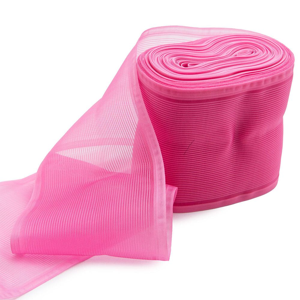 Лента для бантов (капрон) _8 см, 25 м (розовый) С3501