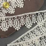 Кружево гипюр (плетёное) 40 мм, матовая нить, цв.02 молочный уп.13,71м, Kruzhevo