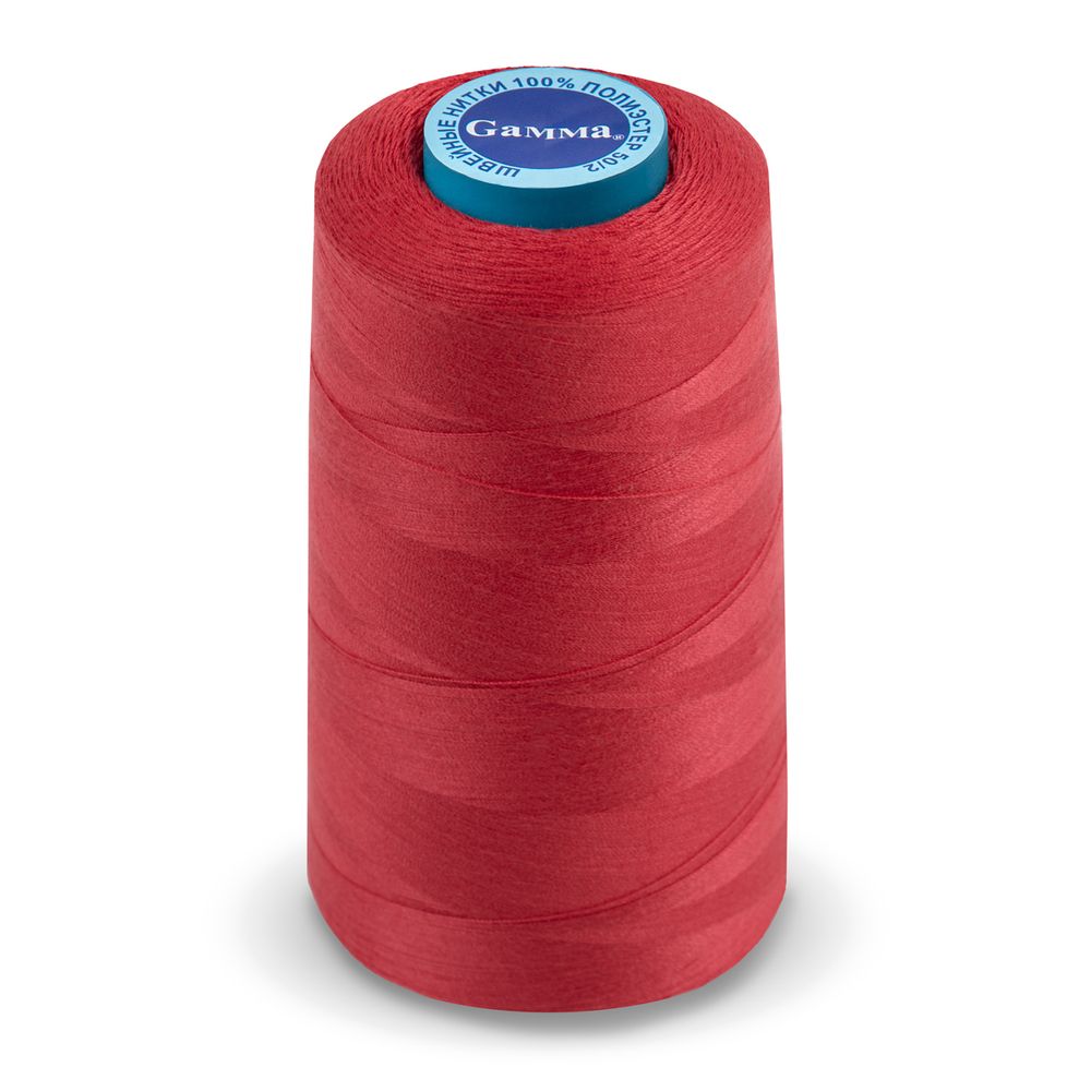 Нитки универсальные Gamma 50/2, 4570 м (5000 ярд) / 1 кат., 115 т.красный