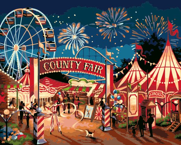 Картина по номерам Фрея, Цирковое представление, 50х40 см